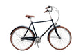 Velo Style Mørkeblå Herrecykel - Retro Design 3 Gear med Brune Detaljer