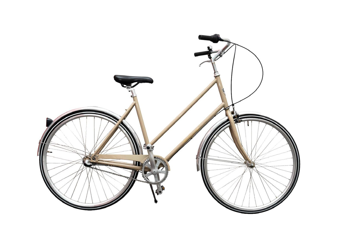 Falcon Beige Retro Damecykel - 3 Gear, Klassisk Design