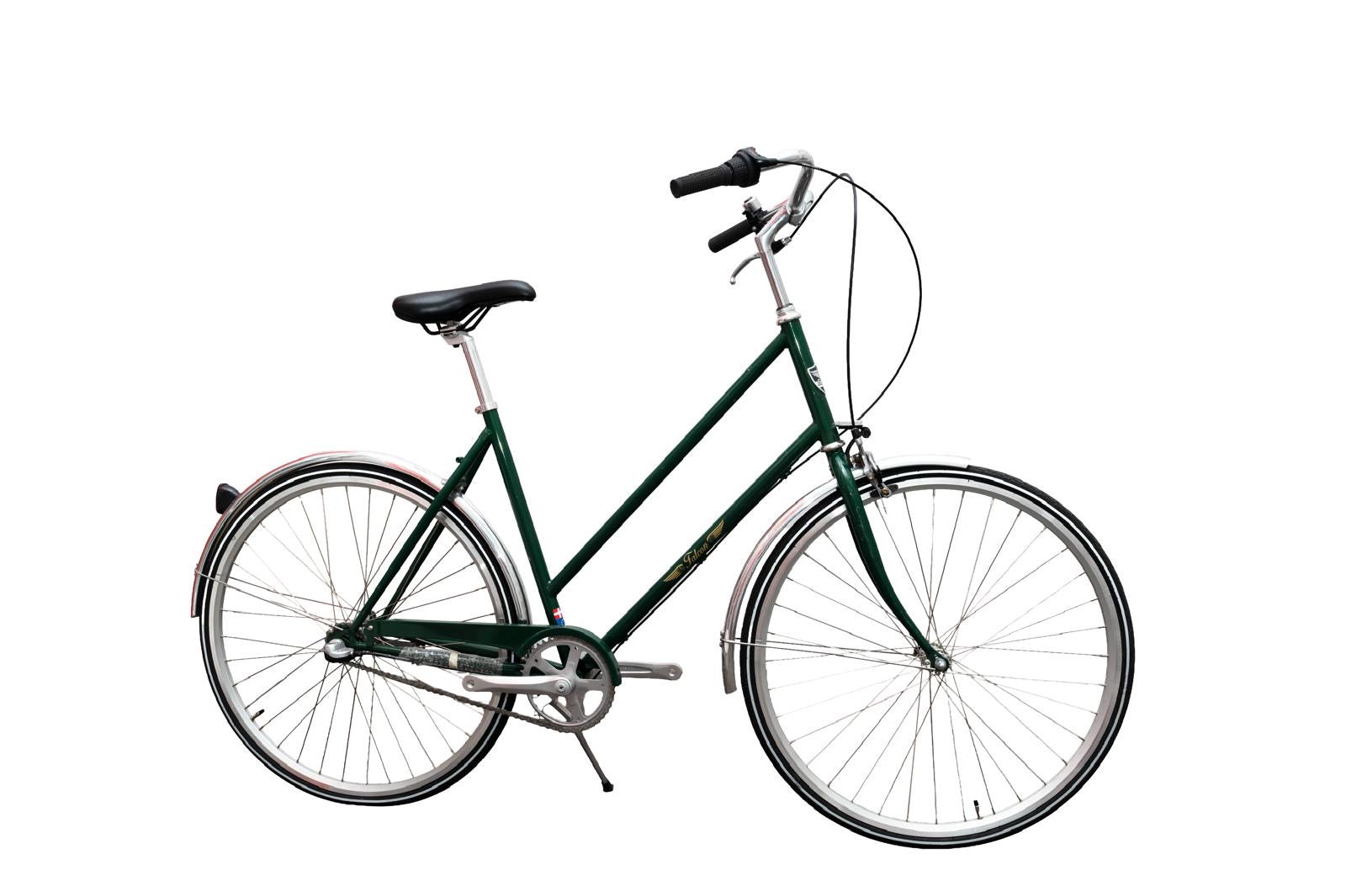 Falcon Mørkegrøn Retro Damecykel - 3 Gear, Klassisk Design