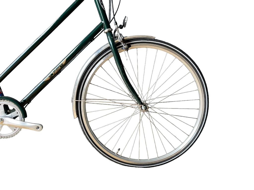 Falcon Mørkegrøn Retro Damecykel - 3 Gear, Klassisk Design